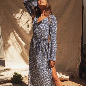 Mandala Daydream Blue Print Maxi Dress